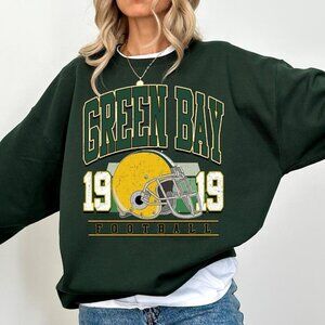 Green Bay Football Vintage Style Sweatshirt, Retro Green Bay Varsity Crewneck